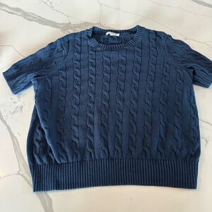 Joe Fresh Charcoal Cable Knit Pullover